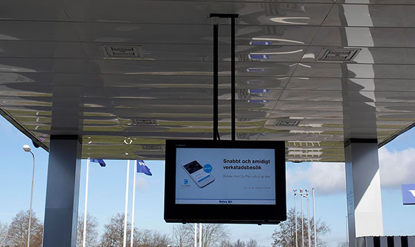 deckenmontiertes LCD Digital Signage Schutzgehäuse