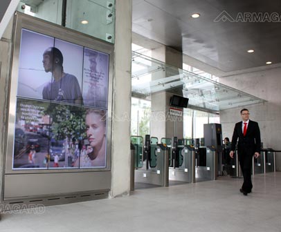 Digital Signage im Londoner Emirates Cable Car Station