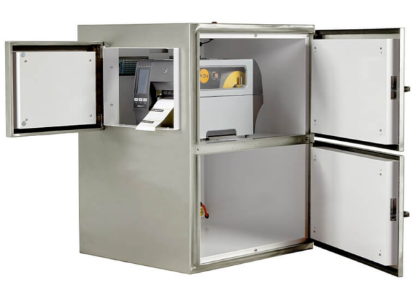 Eine Tiefkühlhaus Drucker Lösung, installiert mit einem Zebra-Industriedrucker ZT411