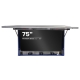 Offenes, frontausgerichtetes 75" IP69K Edelstahl Bildschirm Gehäuse mit installiertem Hisense 75E6NT