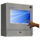 Geschlossenes, nach links ausgerichtetes Touchscreen PC Industrie Gehäuse
