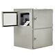 Tiefkühlhaus Druckergehäuse Eckansicht mit installiertem Zebra ZT411 Industriedrucker