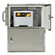 Tiefkühlhaus Druckergehäuse Seitenansicht mit installiertem Zebra ZT411 Industriedrucker
