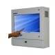 Industrielles Touch Industriemonitor IP54 Gehäuse Vorderansicht links