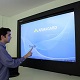 Ansicht von Digital signage Touchscreen im Einsatz