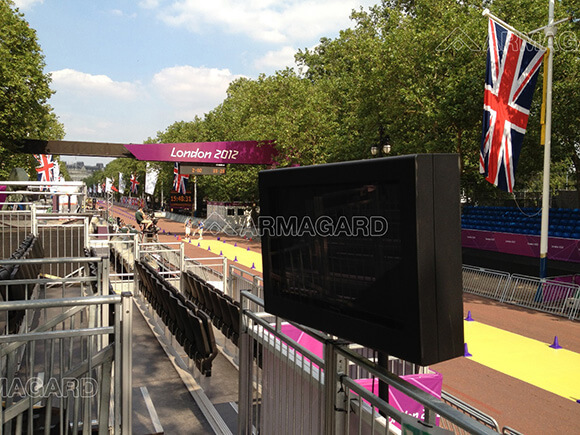 Outdoor Stele entlang The Mall bei den 2012 Olympischen Spielen in London